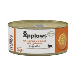Applaws Nassfutter Katze Adult in Brühe Huhn mit Kürbis 24x70 g