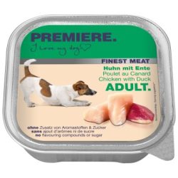 PREMIERE Finest Meat Nassfutter Hund Adult, Huhn und Ente 10x150 g