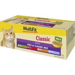MultiFit Nassfutter Katze Senior Jelly Fish & Classic Mix 48x100g