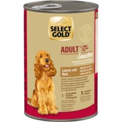 SELECT GOLD Nassfutter Hund Sensitive Adult Lamm mit Reis 6x400 g
