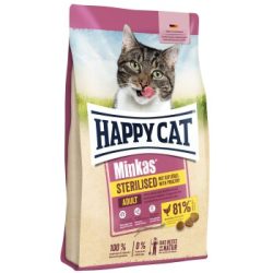 HAPPY CAT Minkas Trockenfutter Katze, Adult, Sterilised, Geflügel 4 kg
