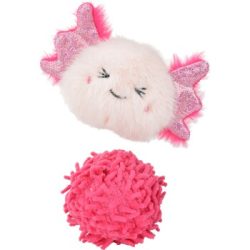 FIT+FUN Fit + Fun 2er-Set Axolotl & Plüschball, gefüllt mit Knisterfolie 9 x 15 cm