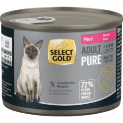 SELECT GOLD Pure Adult Paté Pferd 24x200 g