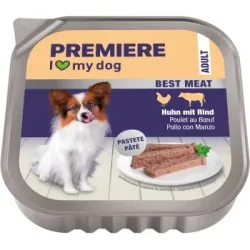 PREMIERE Best Meat Nassfutter Hund, Adult, Huhn mit Rind 16x100 g
