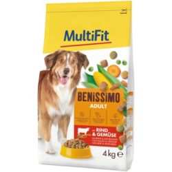 MultiFit Benissimo Trockenfutter Hund Adult, mit Rind & Gemüse 2x4 kg