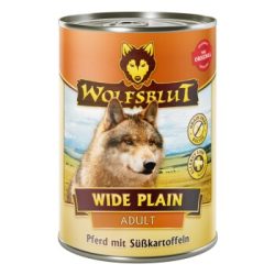WOLFSBLUT Adult Wide Plain - Pferd mit Süßkartoffeln - 6x395 g