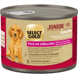 SELECT GOLD Nassfutter Hund Sensitive Junior Pferd mit Süßkartoffel 6x200 g