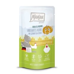 MjAMjAM Nassfutter Katze Adult, Quetschie Chicks & Friends, Huhn und Kürbis 12x125 g