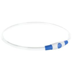 Trixie Flash Leuchtring USB, Kunststoff blau L-XL