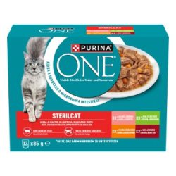 Purina ONE Nassfutter Katze Adult, Sterilcat, in Sauce, Fleisch & Fisch 12x85 g