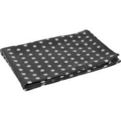 FIT+FUN Fleece-Decke Classic grau/ weiß