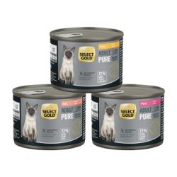 SELECT GOLD Nassfutter Katze Pure Mixpaket 6 x 200g