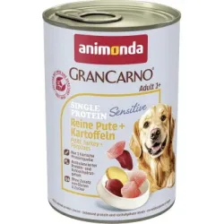 animonda GranCarno Sensitiv Nassfutter Hund Adult, Pute und Kartoffel 12x400 g