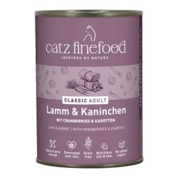 Catz finefood Nassfutter Katze Classic Adult Kaninchen und Lamm 24x400 g