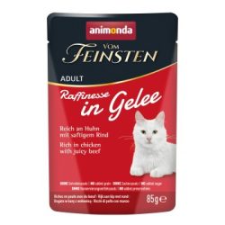 animonda Vom Feinsten Nassfutter Katze, Adult, Raffinesse, in Gelee, Huhn mit Rind 24x85 g