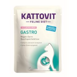 KATTOVIT Feline Diet Nassfutter Katze Gastro Adult Lachs und Reis 24x85 g