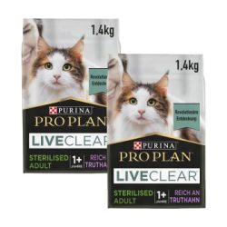 PRO PLAN Liveclear Sterilised Adult Truthahn 2x1.4 kg