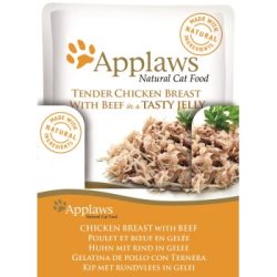 Applaws Nsssfutter Katze Adult in Gelee Huhn mit Rind 16x70 g