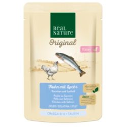 REAL NATURE Original Nassfutter Katze, Kitten, Huhn mit Lachs 12x85 g