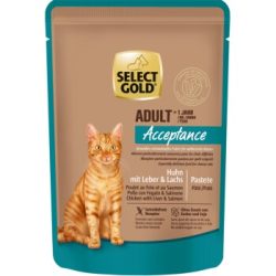 SELECT GOLD Adult Acceptance Huhn mit Leber & Lachs 24x85 g
