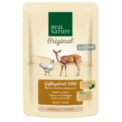 REAL NATURE Original Nassfutter Katze, Senior 12x85 g Geflügel mit Wild 12x85 g