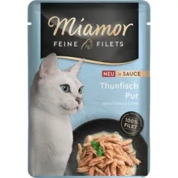 Miamor Feine Filets Nassfutter Katze Adult in Sauce Thunfisch pur 24x100 g