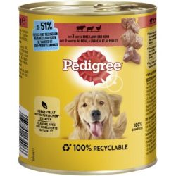 Pedigree Nassfutter Hund Adult ClassicSorten Rind, Lamm und Huhn 12x800 g