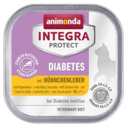animonda Integra Protect Nassfutter Katze, Adult, Diabetes Hühnchenleber 16x100 g