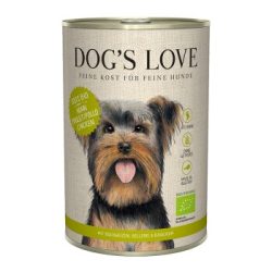 DOG'S LOVE Nassfutter Hund, Adult, Bio 6x400 g Huhn mit Buchweizen und Sellerie 6x400 g