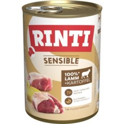 RINTI Sensible Nassfutter Hund, Adult, Dose 12x400 g Lamm und Kartoffel 12x400 g