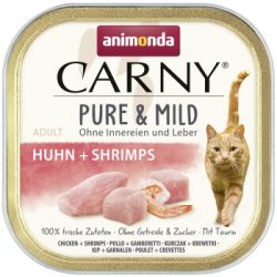 animonda Carny Nassfutter Katze Adult Pure and Mild Huhn und Garnele 32x100 g