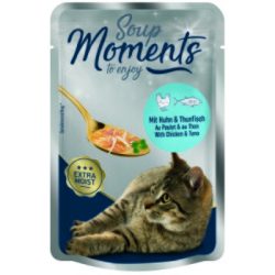 MOMENTS Soup Nassfutter Katze Adult, Huhn und Thunfisch 24x40 g