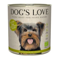 DOG'S LOVE Nassfutter Hund, Adult, Bio 6x800 g Huhn mit Buchweizen und Sellerie 6x800 g