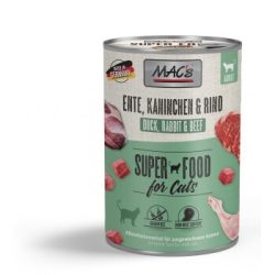 MAC's Nassfutter Katze Adult Ente, Kaninchen und Rind 6x400 g