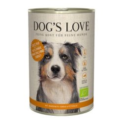 DOG'S LOVE Nassfutter Hund, Adult, Bio 6x400 g Pute mit Amaranth und Kürbis 6x400 g