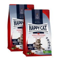 HAPPY CAT Culinary Trockenfutter Katze Adult, Voralpen-Rind 2x10 kg