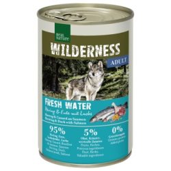 REAL NATURE WILDERNESS Nassfutter Hund Adult Fresh Water, Hering, Lachs und Ente 12x400 g