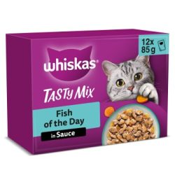 Whiskas Tasty Mix Multipack Fish of the Day in Sauce 12 x 85g
