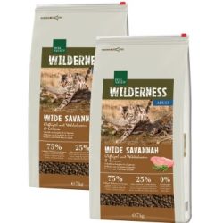 REAL NATURE WILDERNESS Trockenfutter Katze, Adult, Wide Savannah, Geflügel mit Wildschwein und Lamm 2x7 kg
