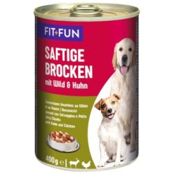 FIT+FUN Saftige Brocken Wild und Huhn 12x400 g