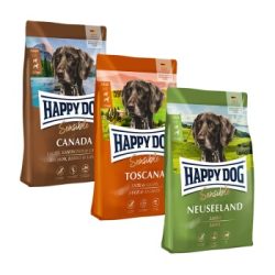 HAPPY DOG Sensible Probierpaket Länderreise 3x1kg Mixpaket 3