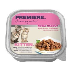 PREMIERE Royal Ragout Kitten Reich an Geflügel 32x100 g
