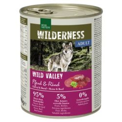 REAL NATURE WILDERNESS Nassfutter für Hunde Adult Wild Valley, Pferd und Rind 12x800 g