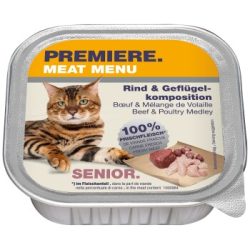 PREMIERE Meat MenuNassfutter Katze Senior Rind und Geflügelkomposition 16x100 g