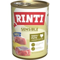 RINTI Sensible Nassfutter Hund, Adult, Dose 12x400 g Pute und Kartoffel 12x400 g