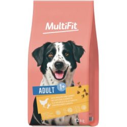 MultiFit Trockenfutter Hund Adult, mit Geflügel & Rüebli 2x12 kg