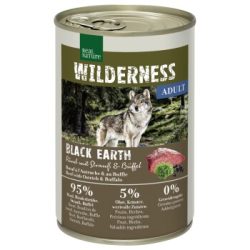 REAL NATURE WILDERNESS Nassfutter Hund Adult Black Earth, Rind mit Strauß und Büffel 6x400 g