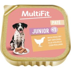 MultiFit Nassfutter Hund Pastete Junior Geflügel 12x150 g