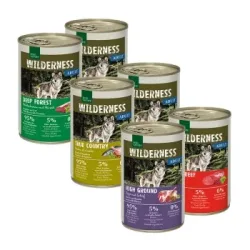 REAL NATURE WILDERNESS Nassfutter Hund, Adult 6x400 g Mixpaket 1