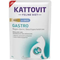 KATTOVIT Feline Diet Nassfutter Katze Gastro Adult Paté Ente 10x85 g